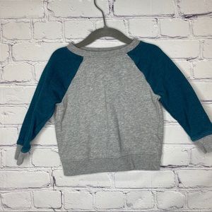 Cat & Jack Gray and Teal Sweatshirt